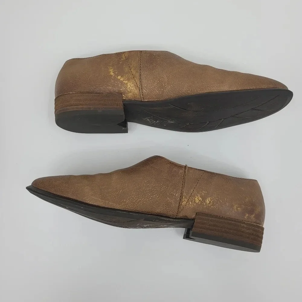 OTBT Women's Coyote Half D'orsay Low Heeled Leather Shoe Sz 6M